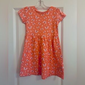 Carter’s- Coral pink butterfly dress NWOT